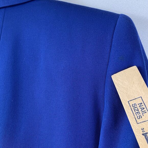 Worthington Skirt Blazer Suit Women 10 Blue 2 Piece Career Office Corp Grandma - Picture 15 of 16